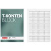 Brunnen Writing Pad T Accounts Pad A4, 25 sheets, A4,