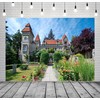 CORFOTO 5x3ft Fabric Hungary Bory Castle Photo Backdrop Castle Garden