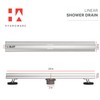 Hydroware Slot Linear Shower Drain - Stainless Steel Rectangular Shower