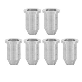 Bnineteenteam Pack of 6 Guitar Through Body String Sleeves for Electric Guitar (Silver) Telecaster Body String Pins Musical Instrument Accessories Accessories for Musical Instruments