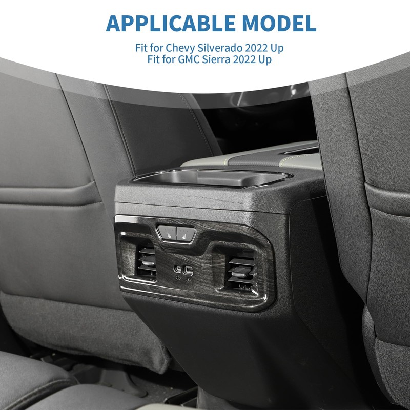 PDKLIN for Silverado Rear Air AC Vent Cover Trim for