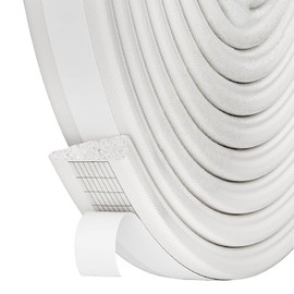 Jywtleey 3 Pack*16.4 Ft Weather Stripping Door Seal, Wedge Window Seal Strip, Soundproofing,Strong Adhesive,Lightproof,Noise-Reduction,Weatherproof Foam Tape Insulation for Sliding Door, White