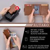 RUTAKO Slim Wallet with Coin Compartment, Mini Wallet for Men
