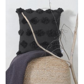 5M House of MV Sandy Cushion Cover – 70% Cotton 30% Polyester Blend, Soft & Durable, Easy Care, Ideal for Sofa, Bed, and Living Room Décor(Charcoal,45 x 45 cms)-Pack of 2