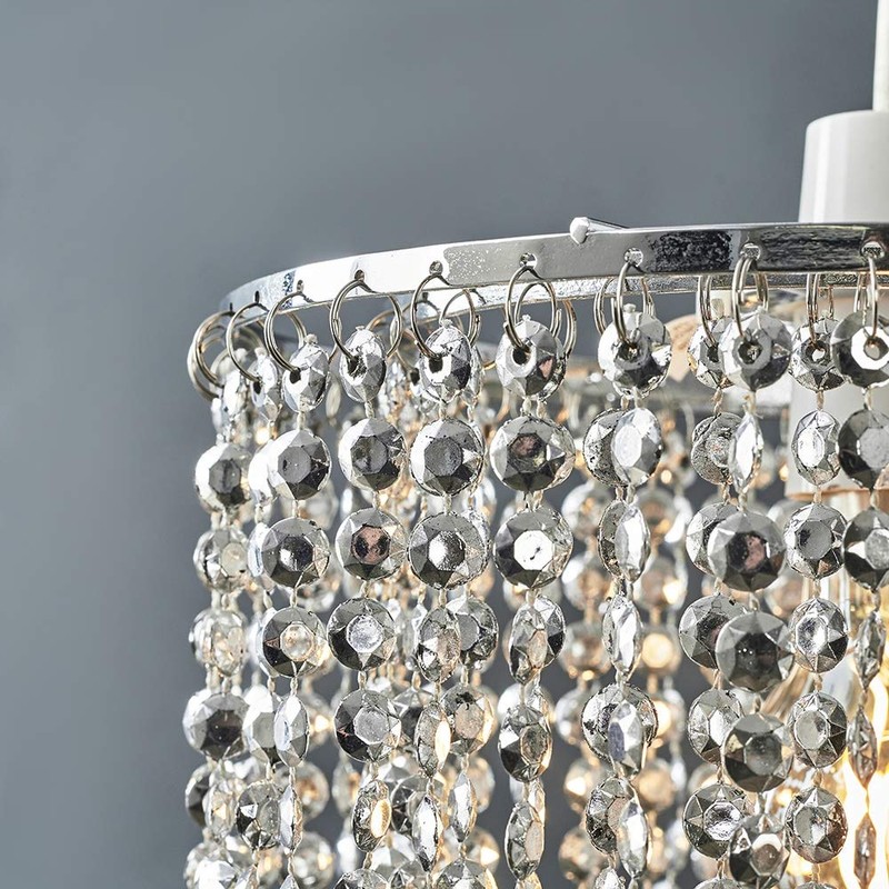 MiniSun Elegant Modern Sparkling Chrome Acrylic Crystal Jewel Bead Effect