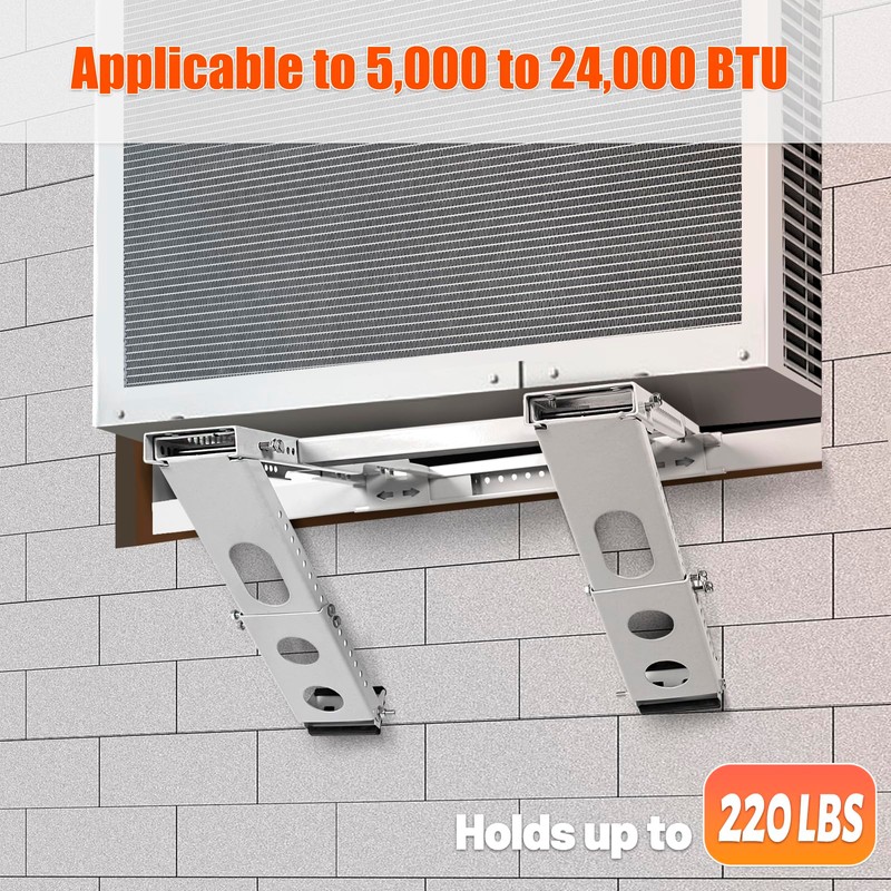 frperce No Drill Window AC Support Bracket - Fits Single