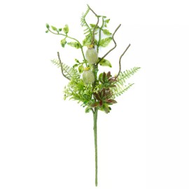 Unbranded Set of 2 Artificial 19" Foliage Sprays with Succulents And Fern