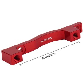 BOROCO Bicycle Disc Adapter, Disc Brake Holder Post Mount 180 mm Disc Brake Adapter Converter for Mountain Bike, Bicycle Disc Brake Accessories (A-F203 Red)