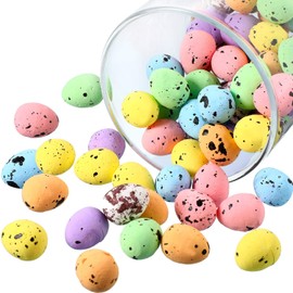 Fiada 450 Pieces Easter Eggs Decorative Foam Easter Eggs Ornaments for Crafts DIY Home Garden Decor, 0.6 x 0.7 Inch (Speckled Style)