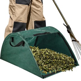 Leaf scoop leaf collector,Extra large lawn bags leaf bags,Foldable yard waste bag/leaf bin,Heavy leaf pick up tools leaf loader,Reusable yard garden bags for leaves lawn trash (80L)
