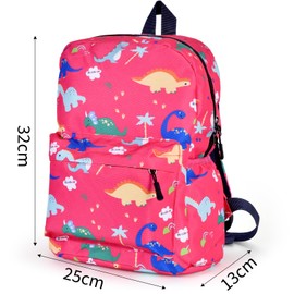 Morwealth Children's Backpack for Boys / Girls 3-8 Years, Nursery Backpack with Chest Strap, Reflective Stripes, Children's Backpack, Cute Cartoon, 10 L, Preschool School Backpack, pink