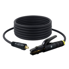 SÜA - 200 Amp Welding Electrode Holder Lead Assembly - Dinse 10-25 Connector - #2 AWG 100% Copper Cable (15 FEET)