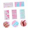 minkissy 120pcs Children's Nail Art Childrens Fake Nails Full Cover