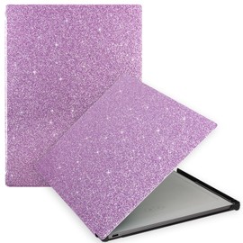 Caweet Case for Remarkable Paper Pro 11.8" 2024, Slim Hard Back Shell Protective Book Folio Cover with Built-in Pen Holder and Auto Wake/Sleep, Glitter Purple