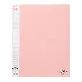 Premier Stationery Premto A4 40 Pocket Display Book with Personable Front Cover. Gorgeous pastel Pink Sherbet colour.