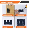 Stainless Steel Flush Mount Bracket, Interlocking Heavy Duty Photo Frame