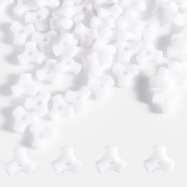 1300 abalorio de acrílico de 10 mm de plástico de 3 caras Kandi tri abalorio de hueso a granel para corona, bastón de caramelo, abalorio de arco iris, decoración de árbol de día festivo, kit de