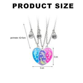 Aililong Collana dell'Amicizia per 3 - Collana BFF in Lega di Alta Qualità per Migliore Amica, Regalo Compleanno - Collana Amicizia Bambina, Privi di Nichel, Leggeri (German Edition)