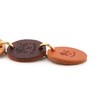 IL BISONTE Key Chain, Key Ring, Leather, Genuine Leather, Cowhide