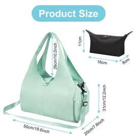 Aucuu Yoga Mat Bag, Sport Gym Bag Womens, Lightweight Yoga Bag with Yoga Strap, Large Gym Bag, Waterproof Yoga Bag with Shoes Compartment and Wet Pocket (Green)