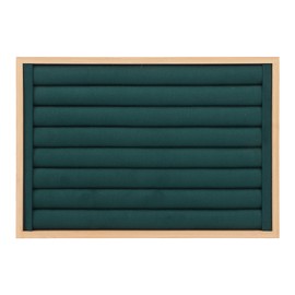 Rings Tray 7 Rows Stackable Protective Scratch Proof Lining Drawer Insert Earrings Storage Display Case Green