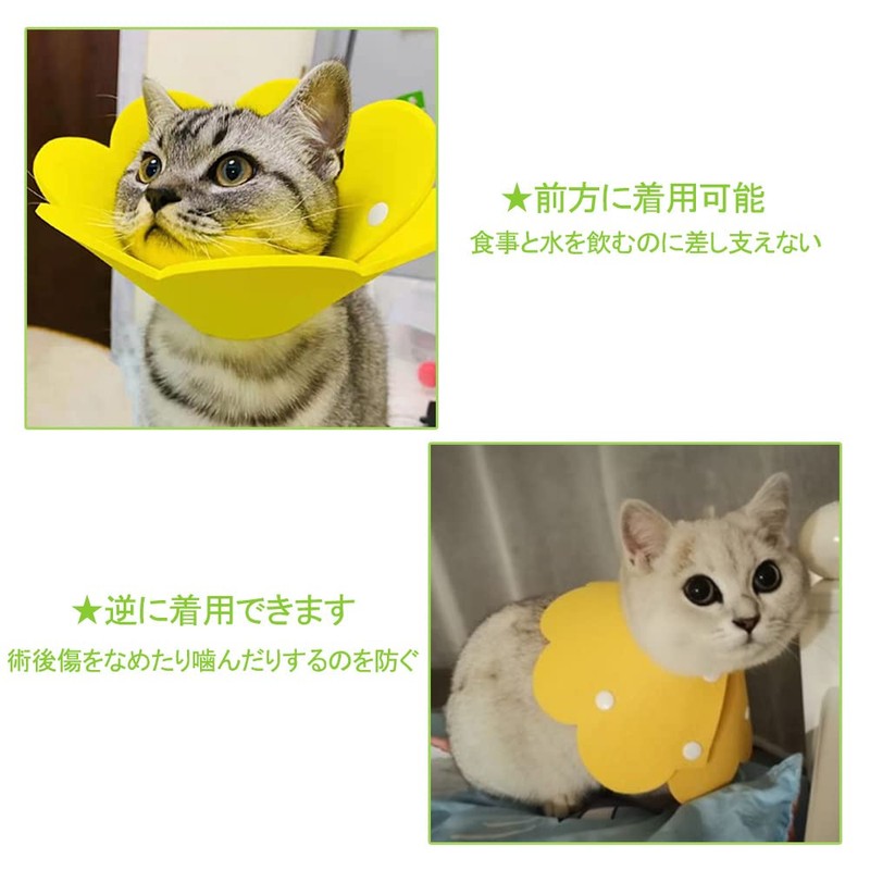 DFsucces Elizabeth Collar for Cats and Dogs, Adjustable, Lightweight, Soft,