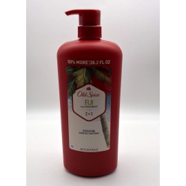 Old Spice FIJI with COCONUT by OLD SPICE 2-IN-1 Men’s Shampoo & Conditioner, Jumbo 38.2oz
