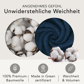 Set of 10 Guest Towels 30 x 50 cm Terry Towelling Soft and Fluffy 100% Cotton Small Terry Towels for Guests Oeko-Tex 500 g/m² Ôhm Dark Blue