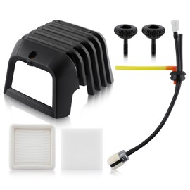 TIMEPAL A226002030 Air Filter and A232001891 Cover V299000640 Fastener Knob Fuel Line Parts for Echo SRM-2620 SRM 2620T PE 2620 PAS 2620 Weed Eater Trimmer Tune Up Kit for Shindaiwa Trimmer
