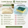 Natural Loofah Dish Scrubber Sponges, 6 Pack Large Plant-Based Kitchen