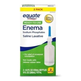 Equate Enema 4.5 Oz 133 Ml Regular (paquete De 2) Kit De 2 