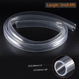 TOP-VIGOR 3mm ID 4mm OD PVC Clear Vinyl Tubing, 2M Length Food Grade Flexible Water Pipe, Plastic Tube for Transfer Water, Oil, Air, Powders & Fine Granules