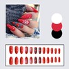 TULOBI Christmas Press on Nails Almond Medium Length Fake Nails