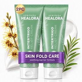 Admirada Healora Intertrigo Cream - 2 Pack Intertrigo Relief Cream For Skin Folds Care, Chafing & Intertrigo Rash Cream for Moisture & Friction Protection - Fast Drying Formula With Zinc Oxide & Witch Hazel Extract