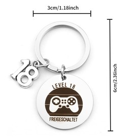 18th Birthday Boy Gift for 18th Birthday Boy Keyring Cool Gifts 18th Birthday Gift 18th Birthday Boy Gifts for 18th Birthday Boys Girls Funny Gifts 18th Birthday Gifts 18th Birthday Boy, 色