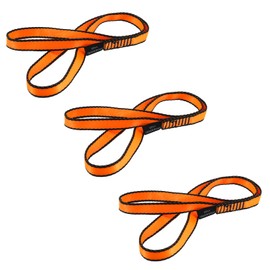 NewDoar CE & UIAA Certified Climbing Sling 16mm Nylon Sling Runners 22KN 4840LB Climbing Utility Cord Rock Climbing,Creating Anchors System,Rappelling Gear,Perfect for Tree Work-Orange/12''(30cm)3pcs