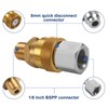 1/8 Inch BSP Quick Release Coupler Universal Adapter Kit, PCP