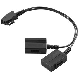 BestPlug 20 cm Y Telephone Cable Adapter Splitter Soft Universal 1 Input: TAE-F Male to 2 Outputs: TAE-F Female Coupling, Black