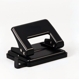 Frafuo Medium 2 Hole Punch Heavy Duty-20 Sheet Capacity Hole Puncher for Binder-Black Two Hole Puncher for File Folder-Universal Metal Paper Hole Punch-Suitable for Office, School