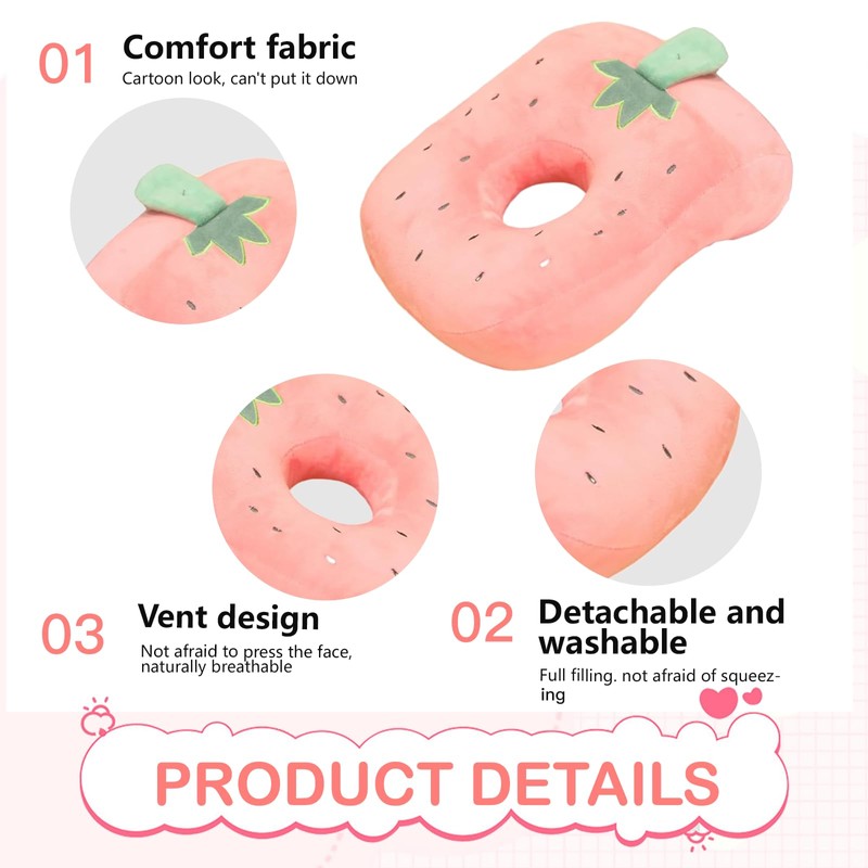 Ninnyi Ear Piercing Pillow, Cute Soft Pillow with Hole for