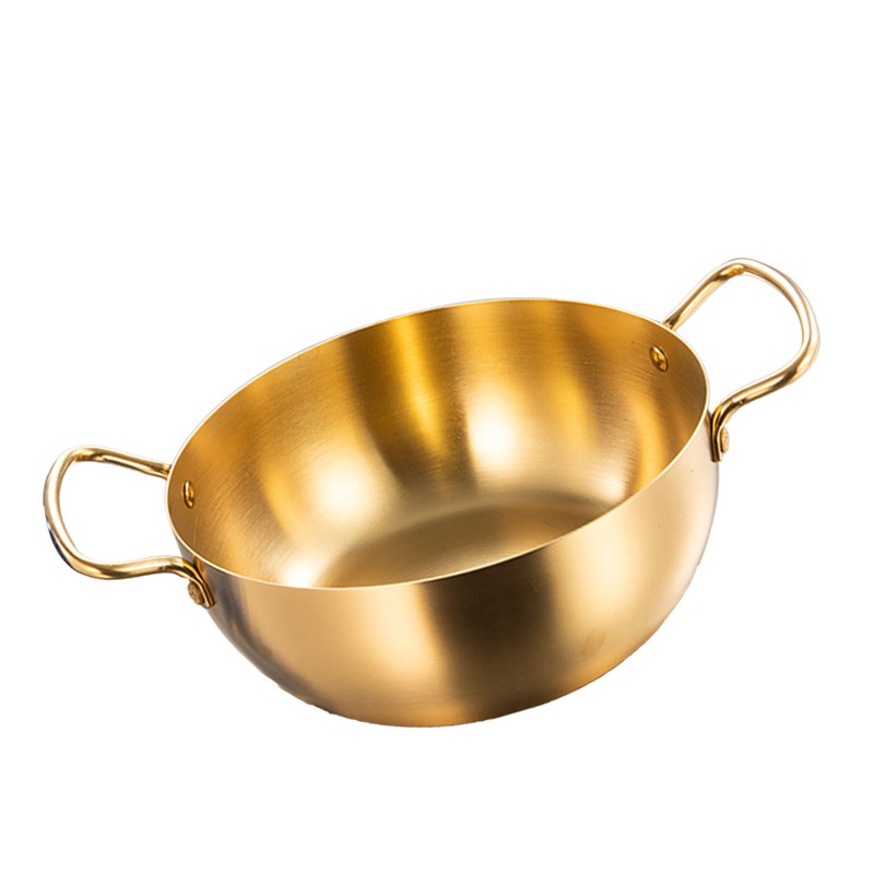 Korea Ramen Pot Stainless Steel Double Handle Fast Heating Ramen