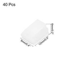 MECCANIXITY 40pcs Adhesive Cable Clips White Cord Clip Wire Holder Organizer Wall Cord Management Cable Organization for Office Desk Wall Cable Bundles