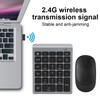2.4G Wireless Digital Keyboard USB Wireless Mute Mouse with Office