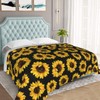 Jumsky Sunflower Throw Blankets for Boys Kids Warm Flannel Couch