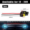 NoBrand 2 PCS Bulb Socket, Headlight Connector Female Adapter Wiring