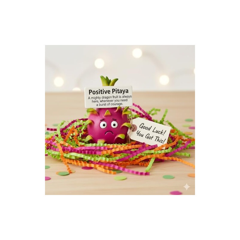 Istatue Positive Pitaya Figurita Coraje Fuerza Decoración Computadora Frutas Dragón