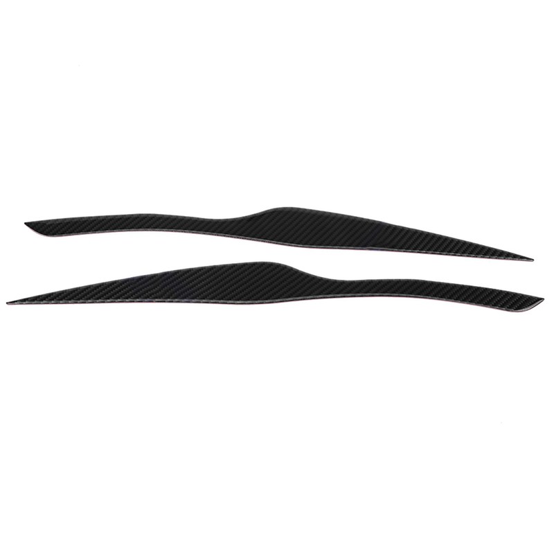 Pair Carbon Fiber Headlight Eyebrow Eyelid Cover for 3 Series