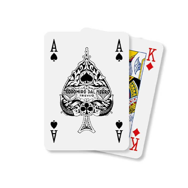 Dal Negro 24102 – Pokerspielkarten Torcello, mit Einzel-Etui, Blau