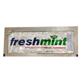 Freshmint® 1,000 Individual Packets of 0.28 oz. Single use Clear Gel Anticavity Fluoride Toothpaste