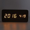 LED Wood Digital Alarm Clock 3 Level Brightness Electronic Clock